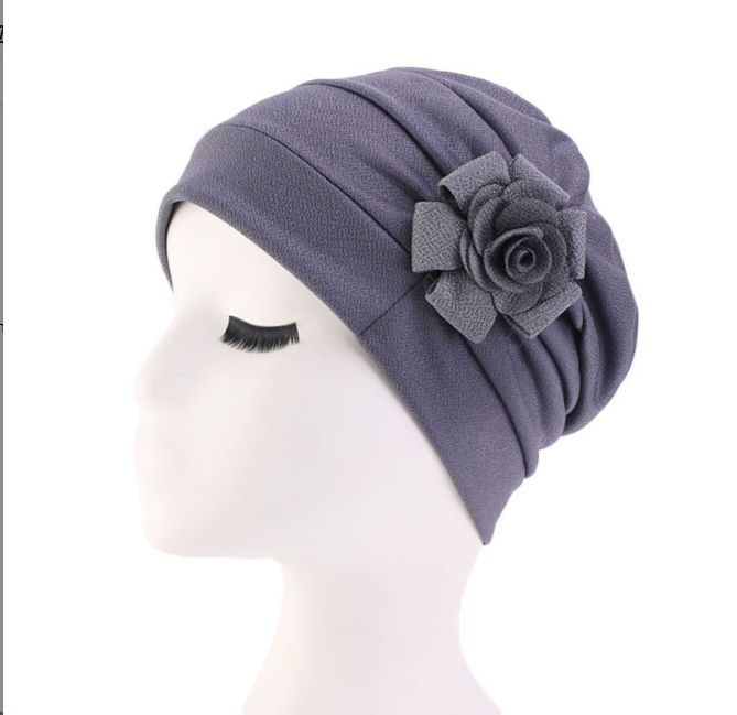 Ladies Flower Bandana Pullover Hat