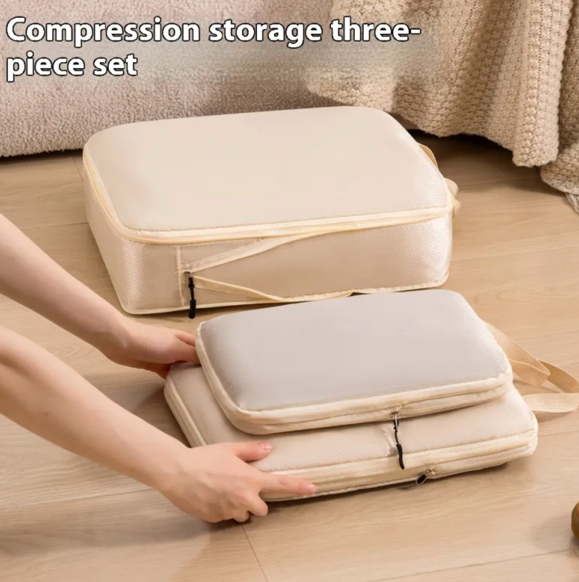 Travel Packing Cube Set (3-Piece) — Compress, Organize, Go
