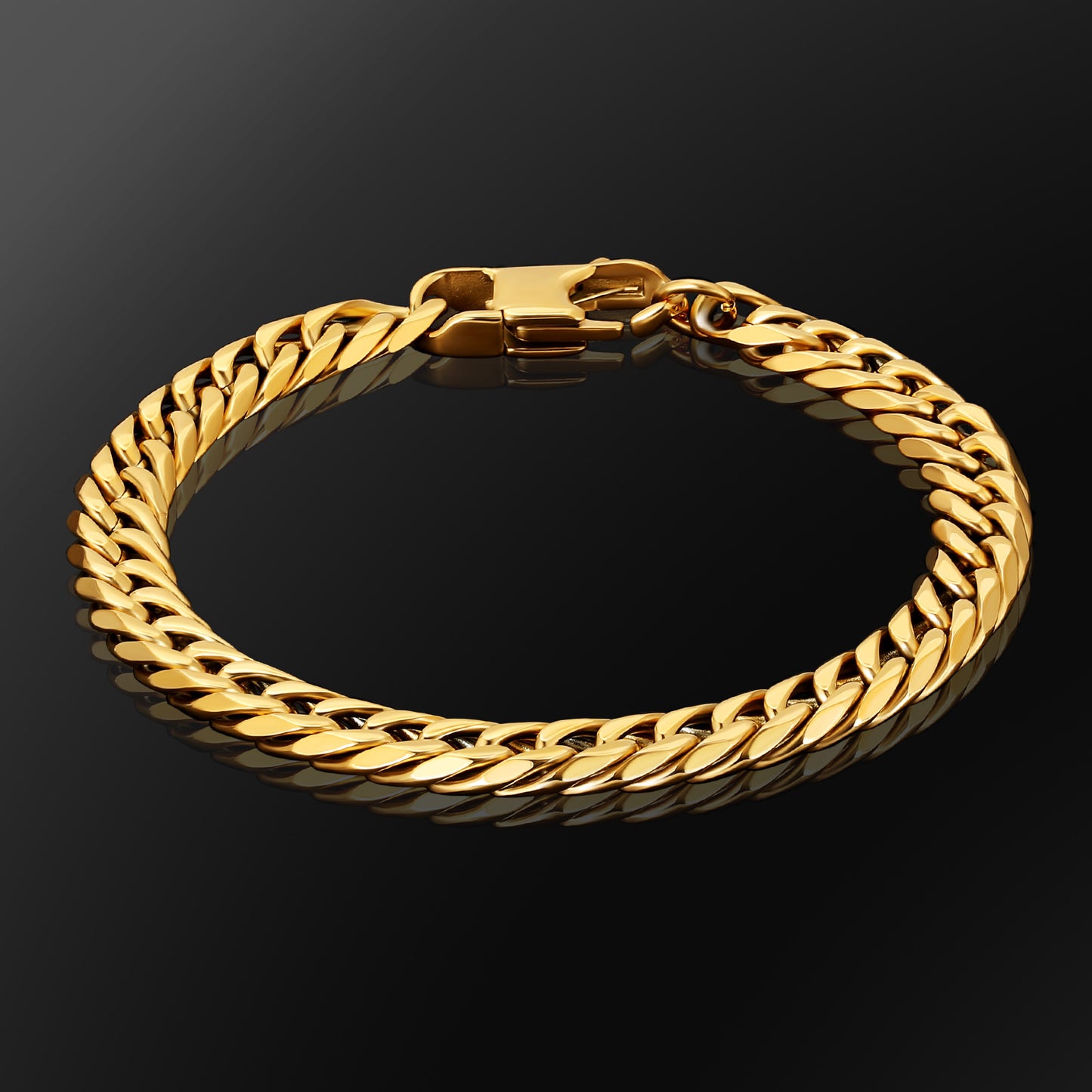 8mm Stainless Steel Hexagonal Cuban Bracelet for Men