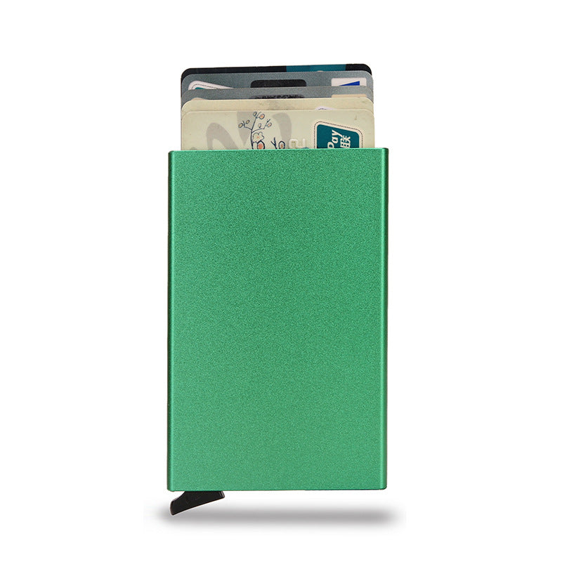 RFID Aluminum Card Holder — Pop-Up Access, Anti-Magnetic