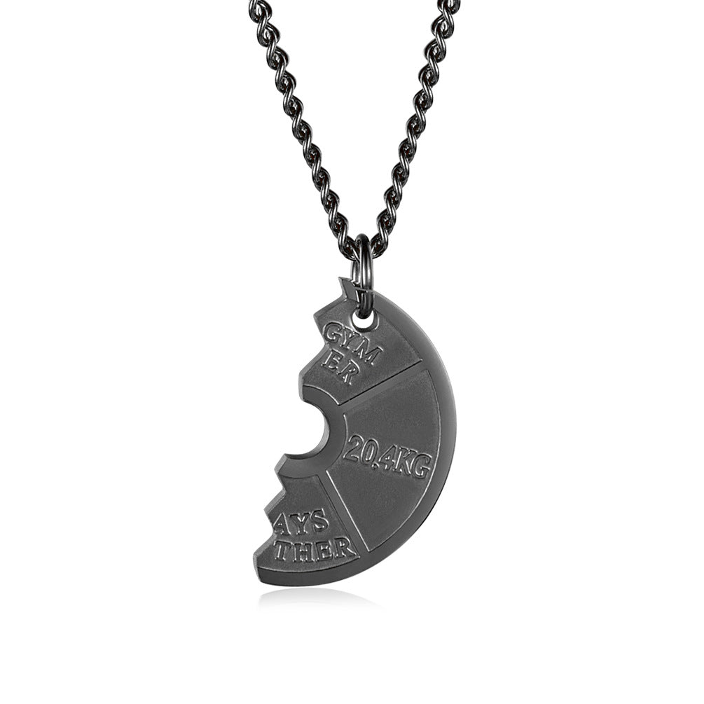 Couples Dumbbell Necklace Set — His and Hers, Gym Edition