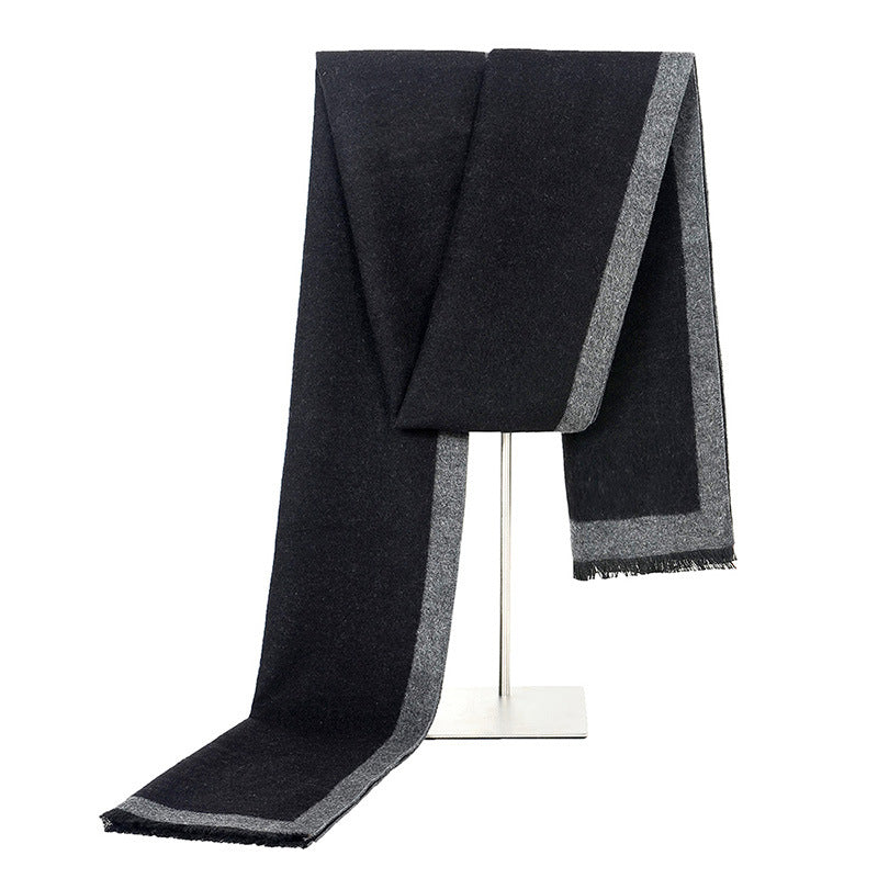 Men's Faux Silk Neck Scarf — Soft, Solid, Sharp