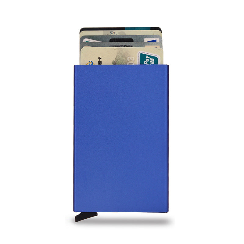 RFID Aluminum Card Holder — Pop-Up Access, Anti-Magnetic