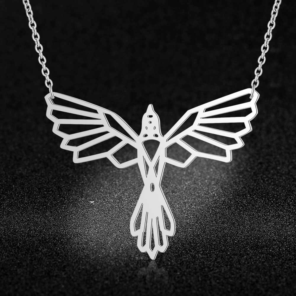 Phoenix Pendant Necklace in Stainless Steel for Women