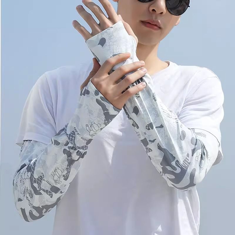 Men's UV Protection Long Sleeve Arm Sleeves for Sports
