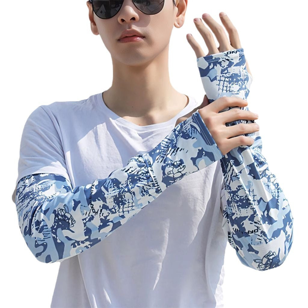 Men's UV Protection Long Sleeve Arm Sleeves for Sports