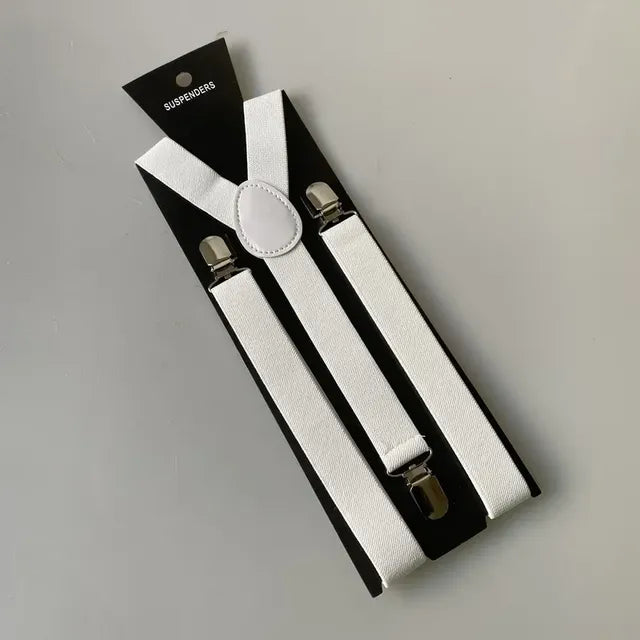 Unisex Adjustable Suspenders with Clip — 20 Colors