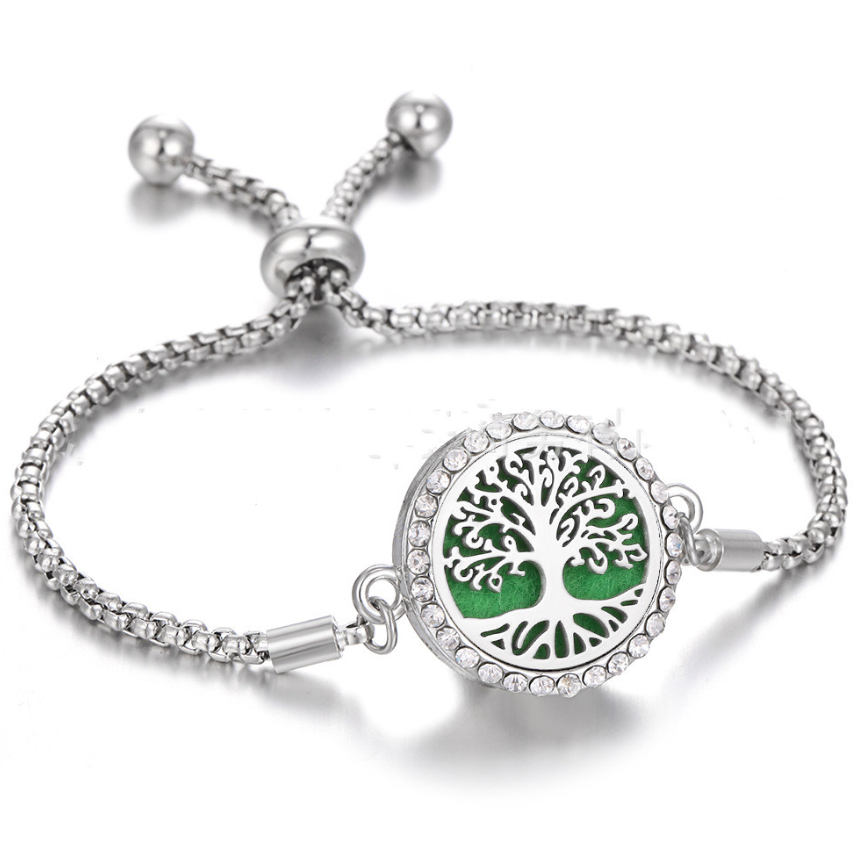 Stainless Steel Aromatherapy Adjustable Bracelet