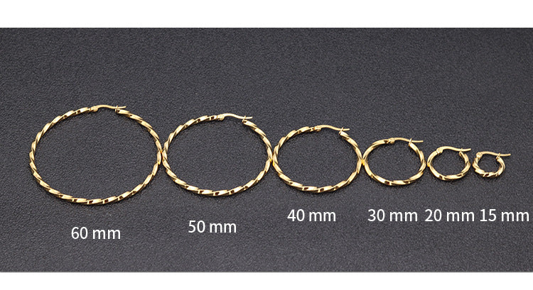 Twisted Large Hoop Earrings — Statement Piece That Never Tarnishes