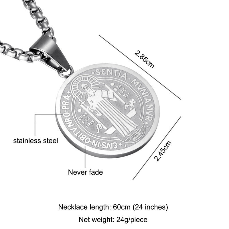 Stainless Steel Dog Tag Pendant Necklace for Men