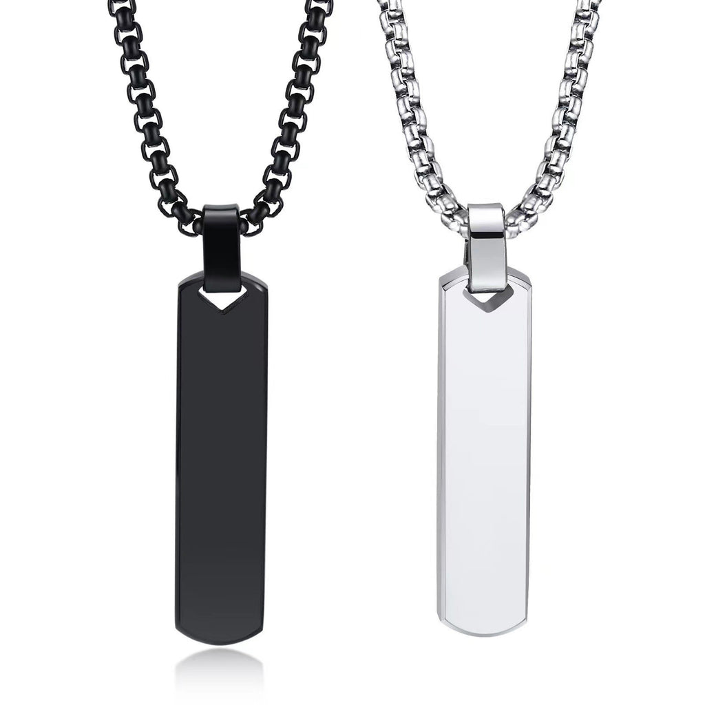 Men's Rectangular SS Pendant — Clean Lines, Strong Statement