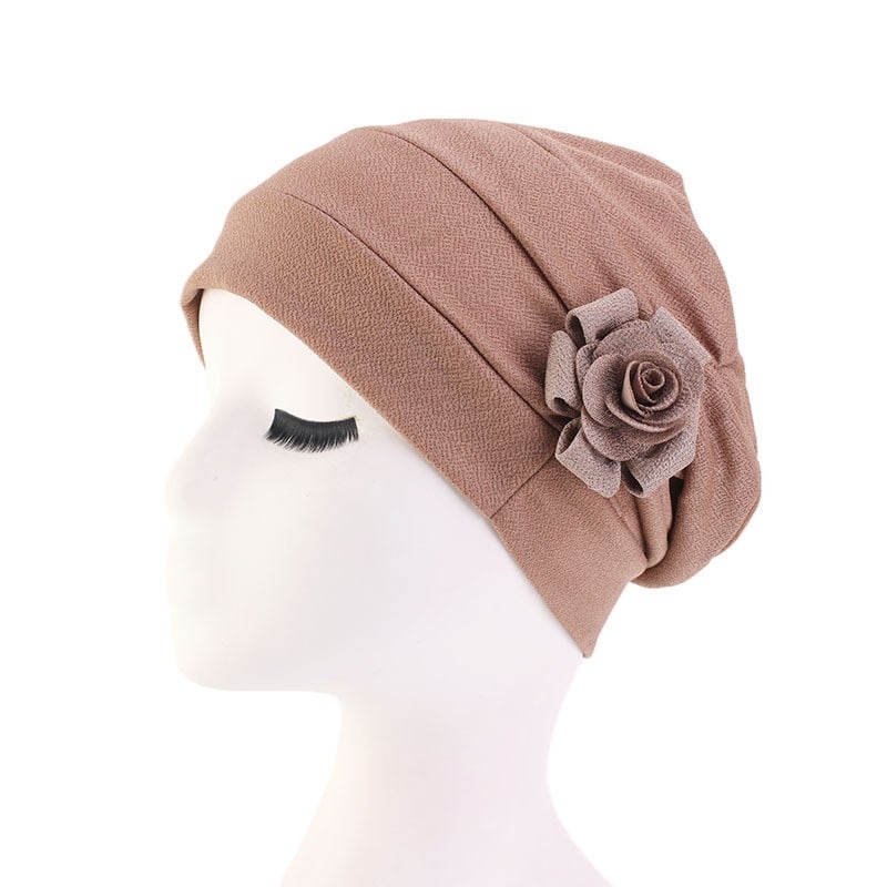 Ladies Flower Bandana Pullover Hat