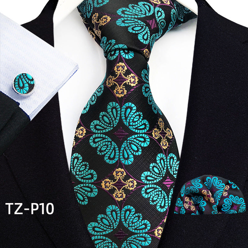 Men's Tie, Pocket Square & Cufflinks Set — 20 Colors, Gift-Ready