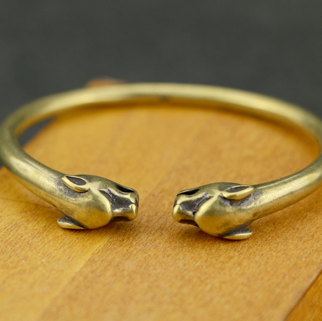 Punk Brass Leopard Bracelet — Bold, Handcrafted, Unmistakably You