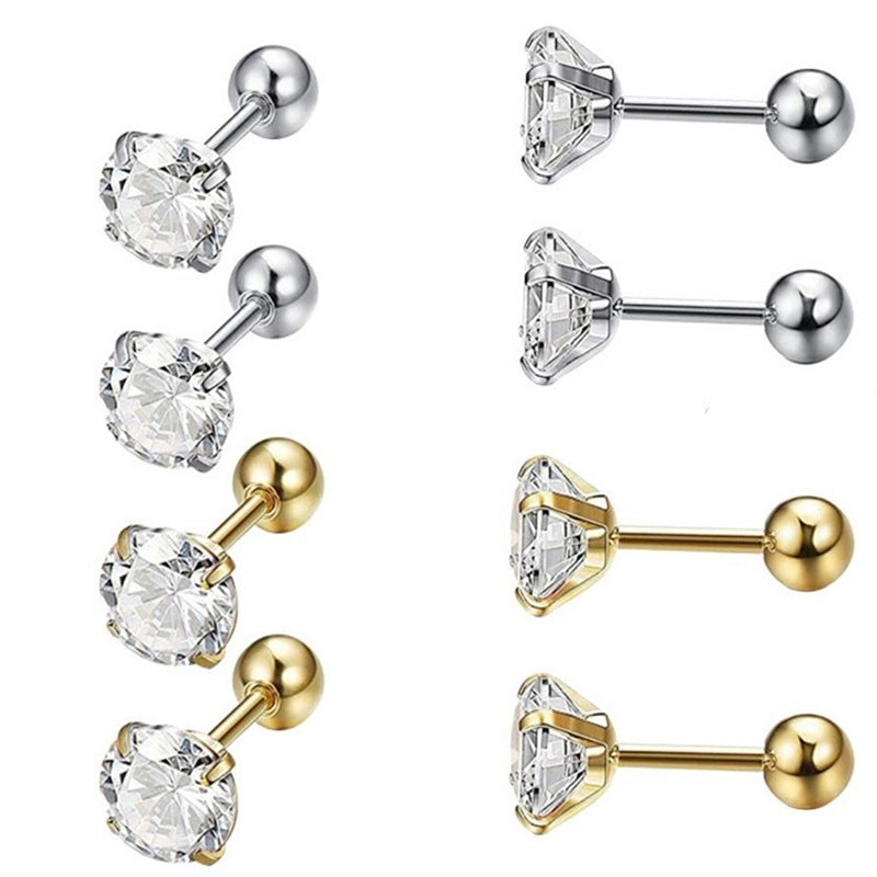 Zirconia Stud Earrings — Subtle Sparkle for Every Occasion