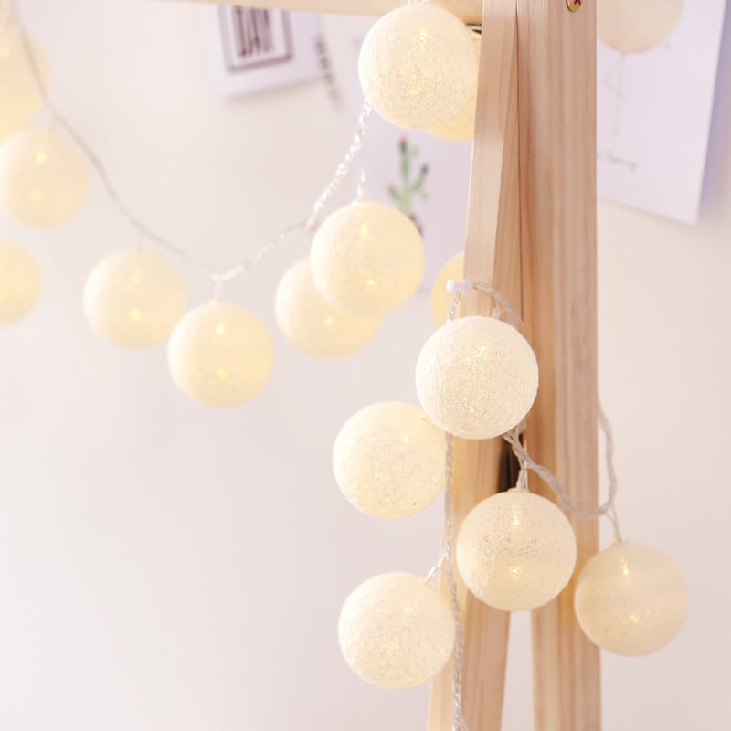 LED Cotton Ball String Lights — Cozy Up Any Room in 30 Seconds
