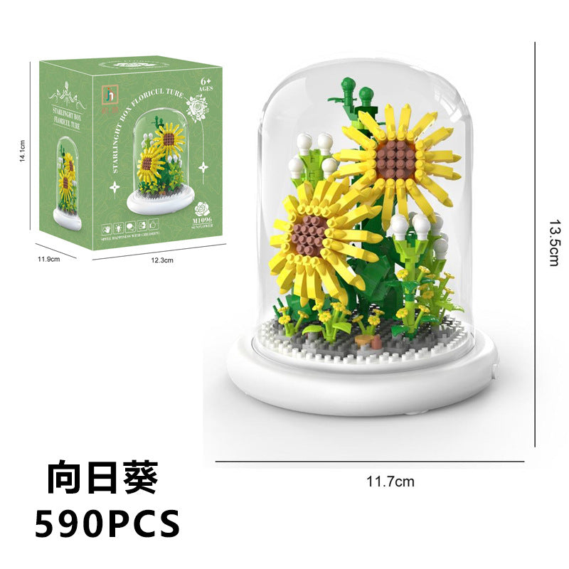 Sunflower Building Block Bouquet — Blooms That Last Forever