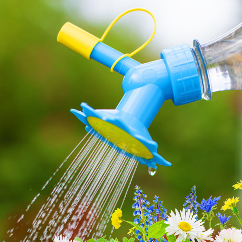 2-in-1 Plastic Watering Can with Double Sprinkler