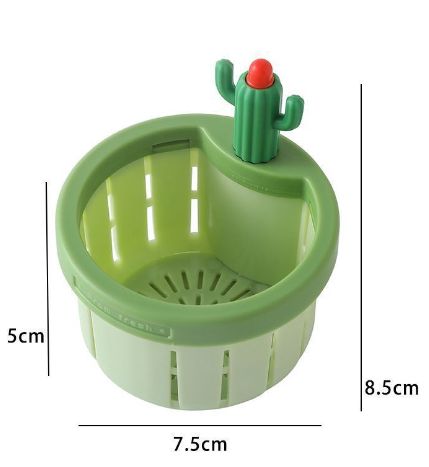 Cactus Sink Strainer — Press to Dump, Never Touch the Gunk Again