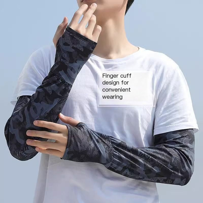 Men's UV Protection Long Sleeve Arm Sleeves for Sports