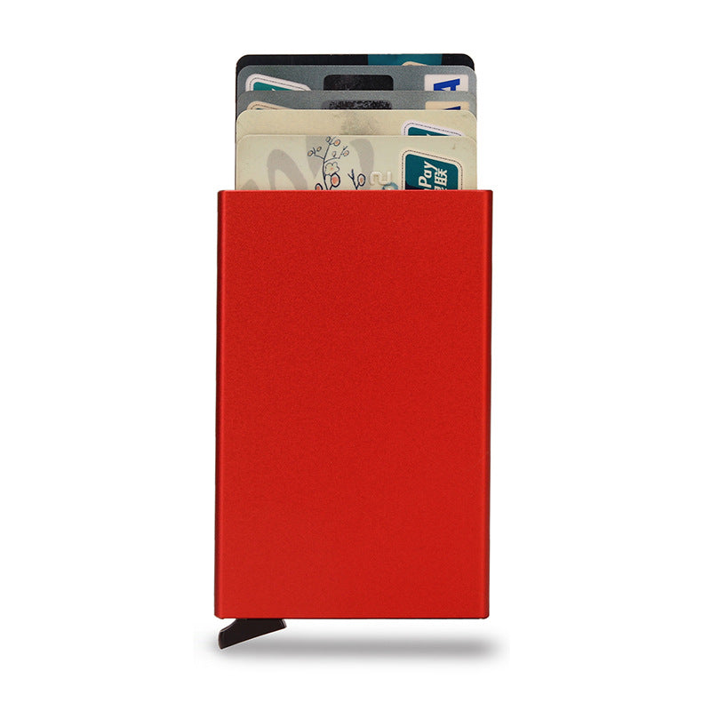 RFID Aluminum Card Holder — Pop-Up Access, Anti-Magnetic