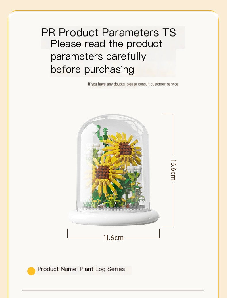 Sunflower Building Block Bouquet — Blooms That Last Forever