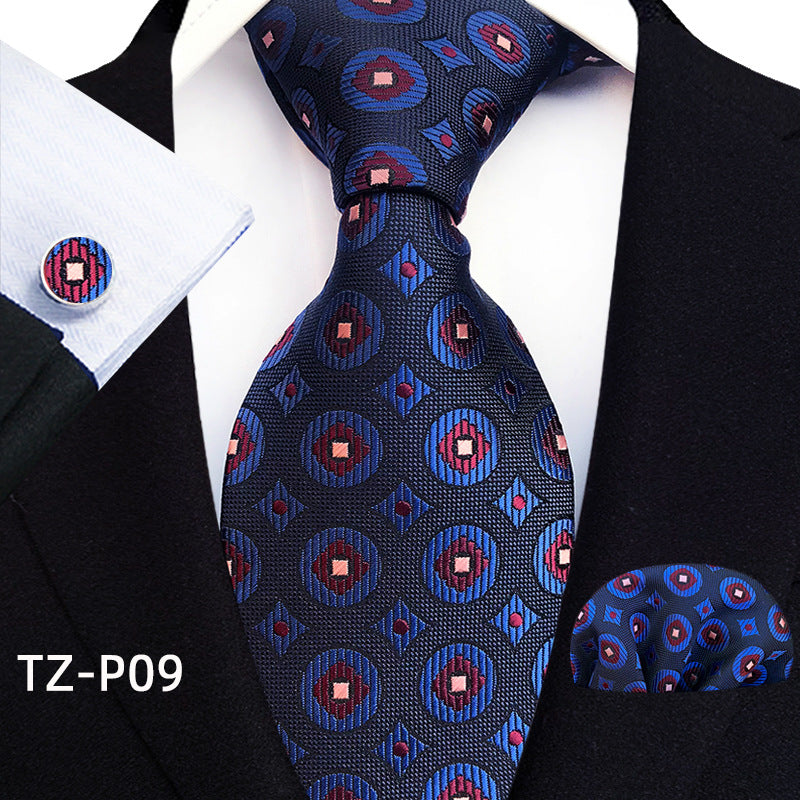 Men's Tie, Pocket Square & Cufflinks Set — 20 Colors, Gift-Ready