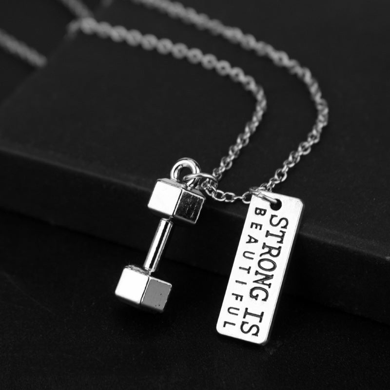 Dumbbell Pendant Necklace — Wear Your Grind Every Day