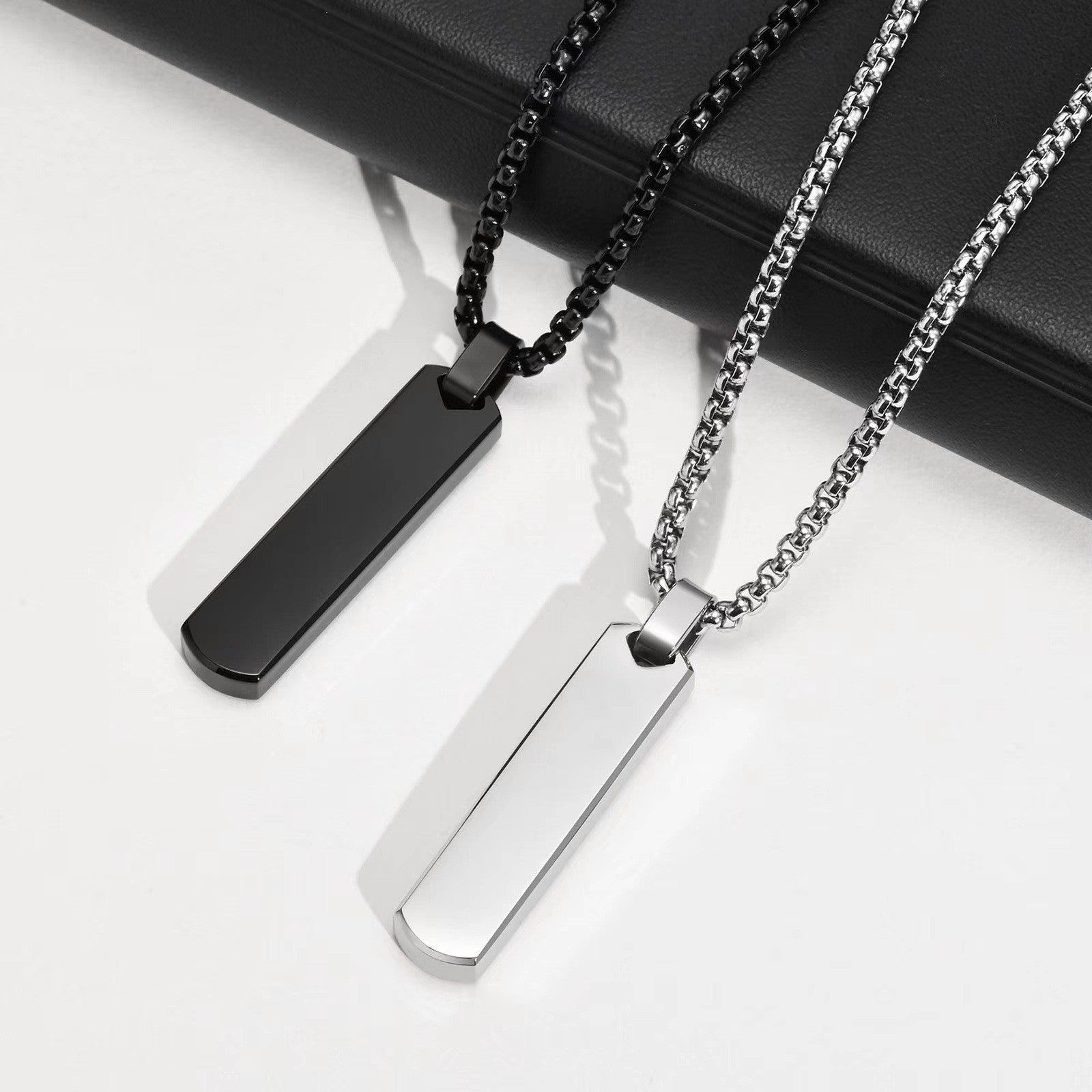 Men's Rectangular SS Pendant — Clean Lines, Strong Statement