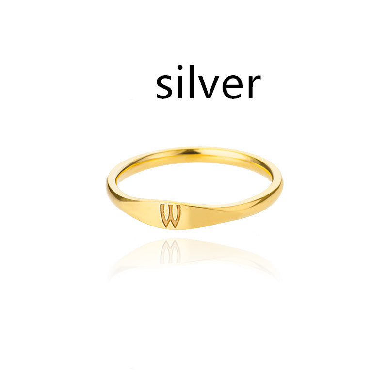 Gold Initial Alphabet Ring — Your Letter, Your Style