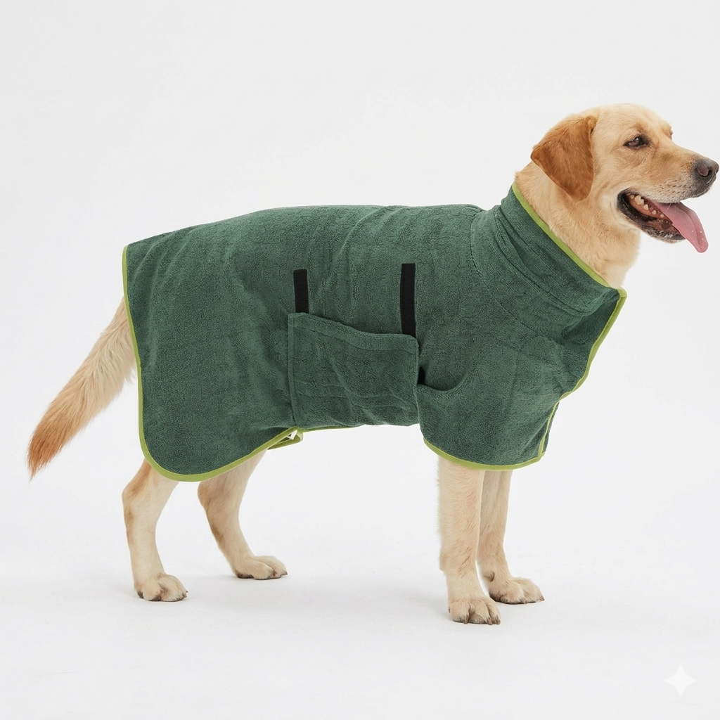 Pet Drying Bathrobe — Bath Time Done in Minutes