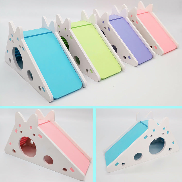 Wooden Slide House for Small Pets — Their Favorite Thing in the Cage
