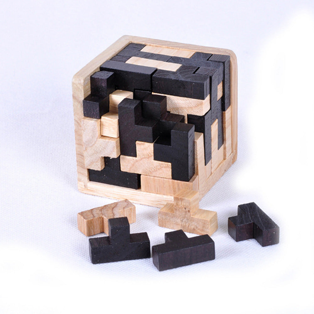 Wooden Brain Teaser Puzzle — Can You Crack It in Under a Minute?