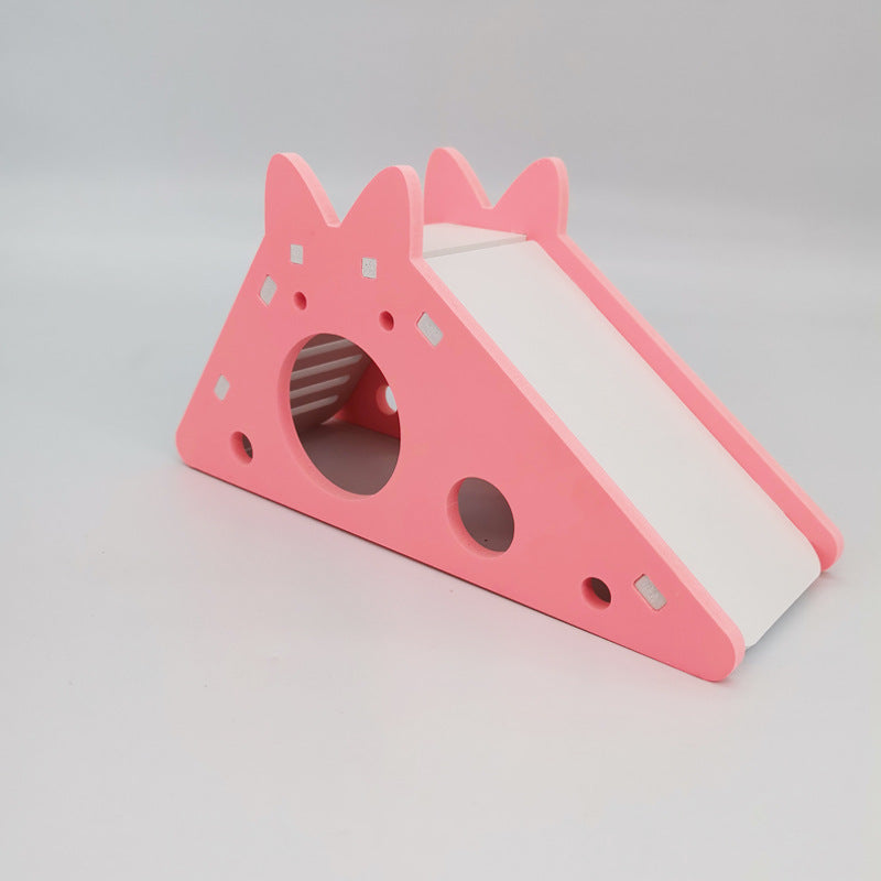 Wooden Slide House for Small Pets — Their Favorite Thing in the Cage