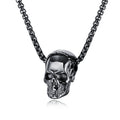 Skull Pendant Necklace — Dark Edge, Stainless Steel, Zero Rust