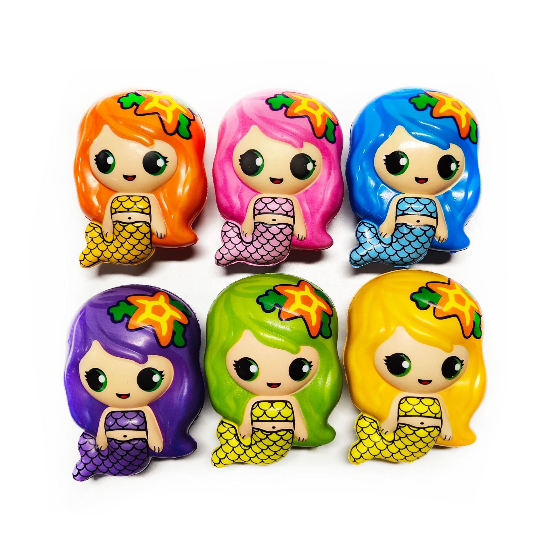 Colorful Mini Mermaid Squishy PU Foam Stress Toy