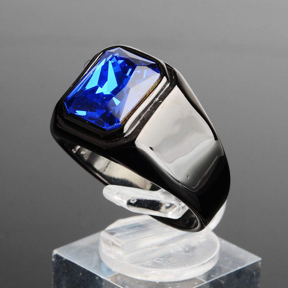 Zircon Statement Ring — Electric Black and Gold That Turns Heads