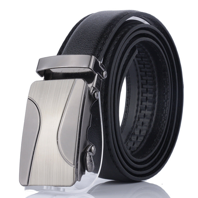 PU Leather Auto-Buckle Belt — No Holes, No Hassle