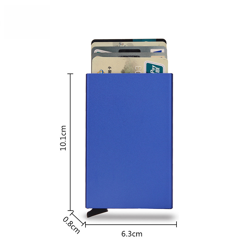 RFID Aluminum Card Holder — Pop-Up Access, Anti-Magnetic