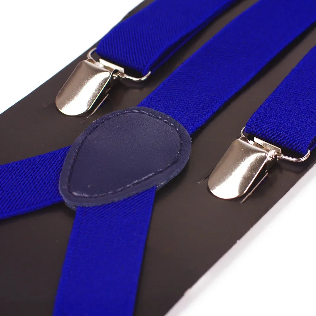 Unisex Adjustable Suspenders with Clip — 20 Colors