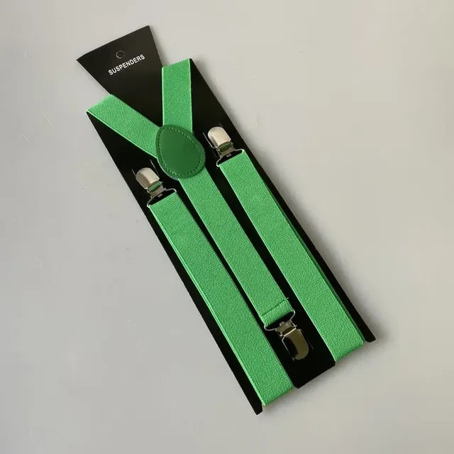 Unisex Adjustable Suspenders with Clip — 20 Colors
