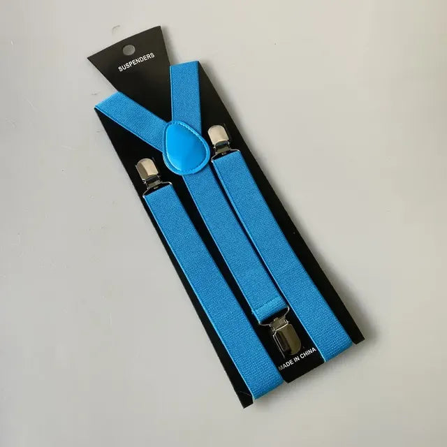 Unisex Adjustable Suspenders with Clip — 20 Colors