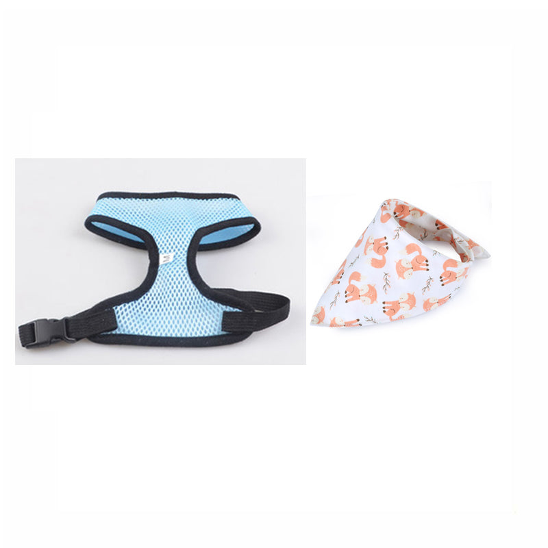 Triangle Scarf, Bib, Pet Harness, Mesh Dog Leash