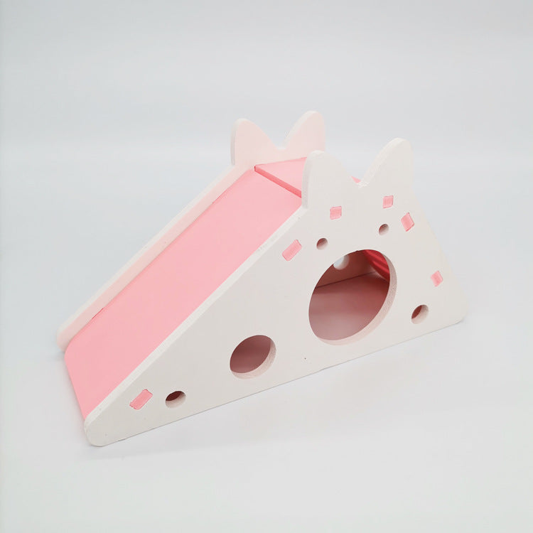 Wooden Slide House for Small Pets — Their Favorite Thing in the Cage