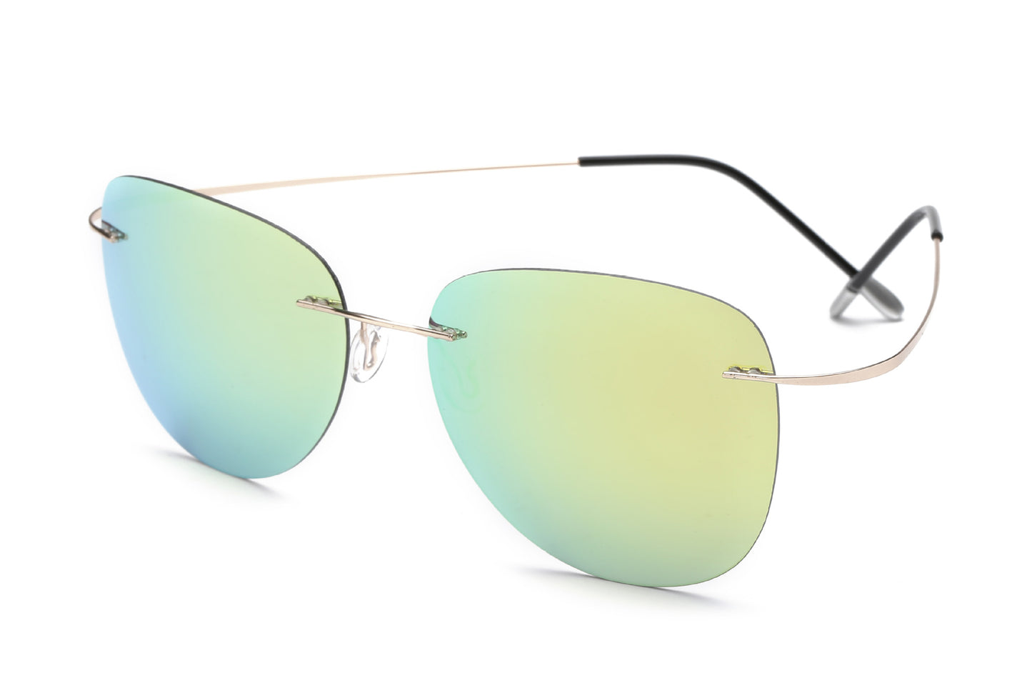 Titanium Frameless Polarized Sunglasses — Lightweight UV Protection