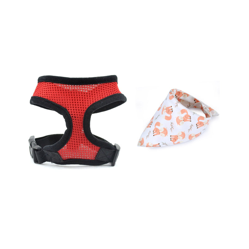 Triangle Scarf, Bib, Pet Harness, Mesh Dog Leash
