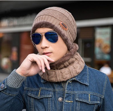 Men's Knit Beanie and Scarf Set — Coordinated and Cold-Proof