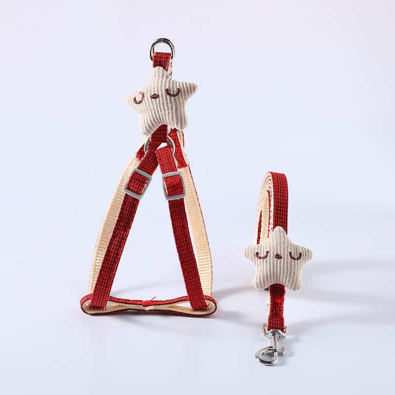 Cute Simple Starfish Dog Pet Harness and Leash