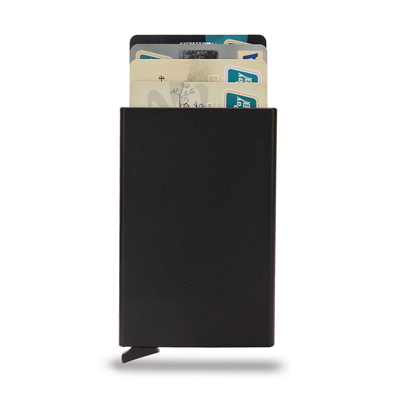 RFID Aluminum Card Holder — Pop-Up Access, Anti-Magnetic