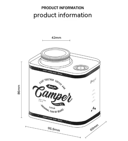 Airtight Coffee Bean Tin — Keep Your Beans Fresh Anywhere